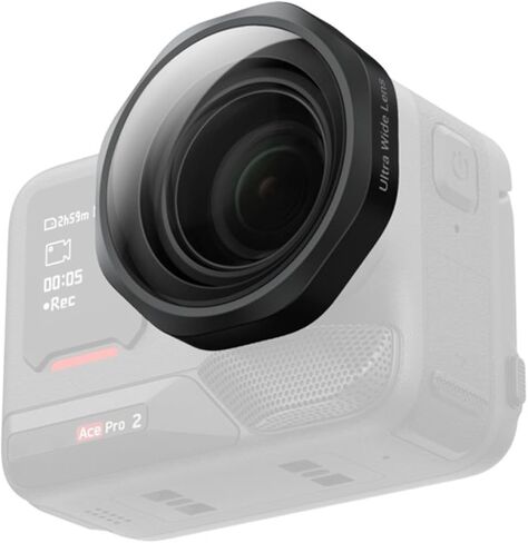 Ultra Wide-Angle Lens for Insta360 Ace Pro 2, 189° Ultra-Wide View Lens Compatible with Insta360 Ace Pro 2 Action Camera Accessories in Kuwait