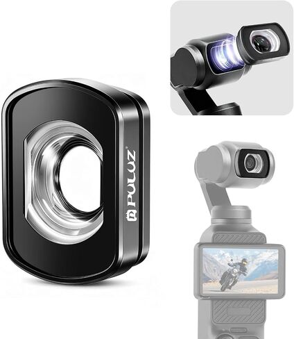 PULUZ Magnetic Wide Angle Lens Compatible with DJI Osmo Pocket 4 / Osmo Pocket 3, 112° FOV Expansion Lens Filter, Quick Release Camera Lens Attachment for Vlogging and Travel Video in Kuwait