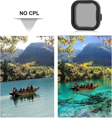 SOONSUN 4-Pack Lens Filter CPL ND8 ND16 ND32 Filter for GoPro Hero 12 11 10 9 Black, Neutral Density and Circular Polarizing Lens Filter Kit Protector for Go Pro Hero 9/10/11/12 Accessories in Kuwait