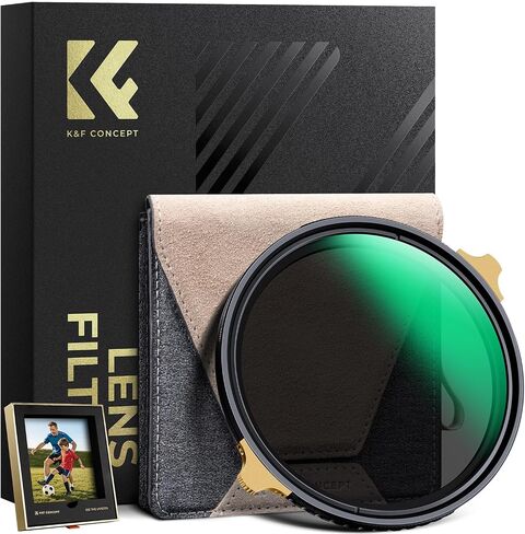 K&F CONCEPT 72mm Variable ND2-32 Lens Filter - Nano-X PRO Series | Durable Brass Frame, Adjustable Neutral Density Filter (1-5 Stops) High Definition with 36 Multi-Layer Coatings-FN902 in Saudi Arabia