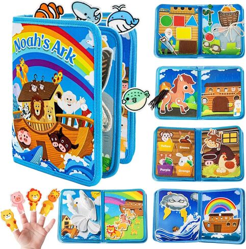 Activity Books for Toddlers 1-3, Montessori Felt Busy Book for Toddlers, Educational Sensory Toys for Baby 1+, Preschool Learning Busy Board, Color Sorting Toys for Boys and Girls Birthday Gifts in Kuwait