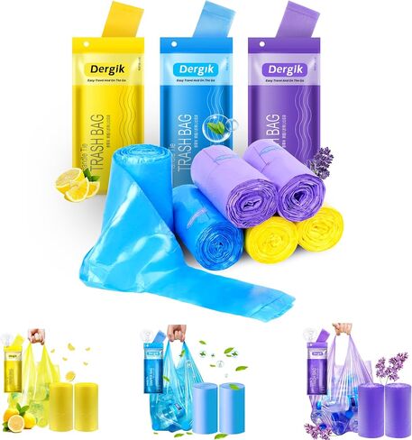 Large Adult Diaper Disposal Bags 18x23’’,96 Pcs,Scented | Elderly Waste Disposal,Baby Diapers Disposal Trash Bags, Sanitary Product Disposal at Home and Travel, Purple in Kuwait