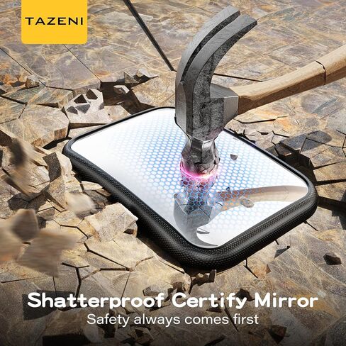 TAZENI Baby Car Mirror Rear Facing for Fixed Headrest, Fits Tesla | Fits Tesla and Other Vehicles, 360° Wide Clear View, Shatterproof Mirror, Stable Velcro Strap, Crash-Tested Safety Design in Kuwait