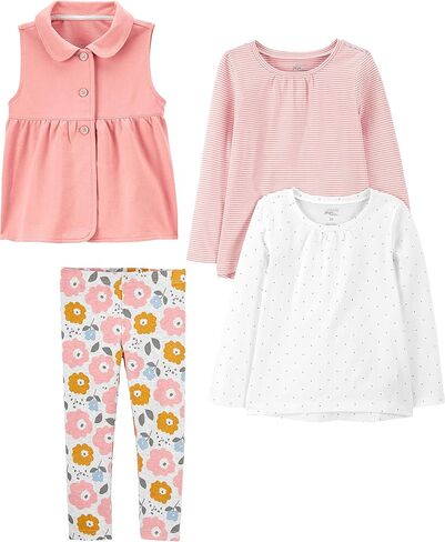 Simple Joys by Carter's Girls 4 piece Playwear Set in Kuwait