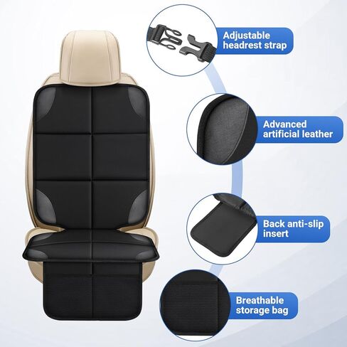 Car seat Protector 2 mesh Pocket Waterproof car seat Covers, Universal Size, Baby, pet, Children's car seat Protector, Anti Slip Bottom (1 piece) in Kuwait