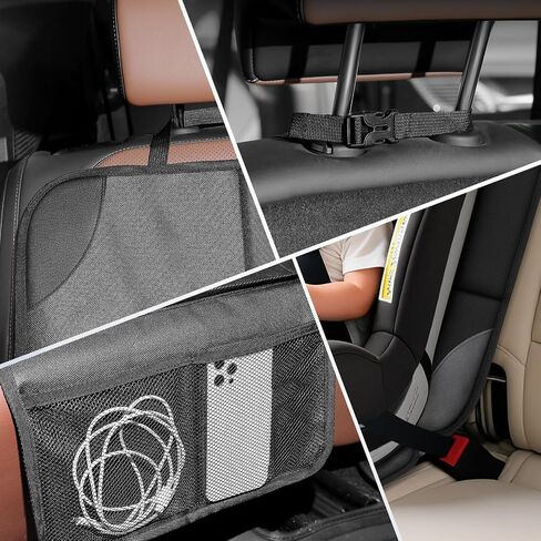 Car seat Protector 2 mesh Pocket Waterproof car seat Covers, Universal Size, Baby, pet, Children's car seat Protector, Anti Slip Bottom (1 piece) in Kuwait