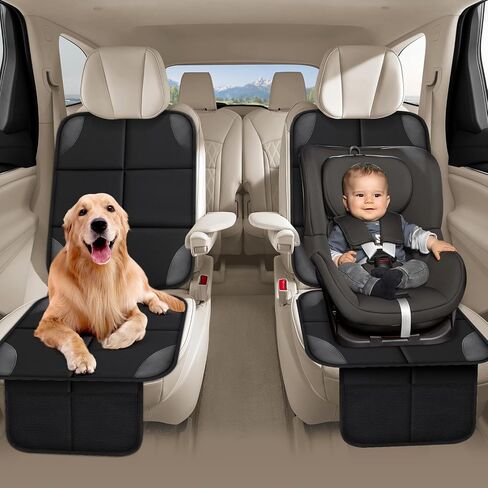 Car seat Protector 2 mesh Pocket Waterproof car seat Covers, Universal Size, Baby, pet, Children's car seat Protector, Anti Slip Bottom (1 piece) in Kuwait