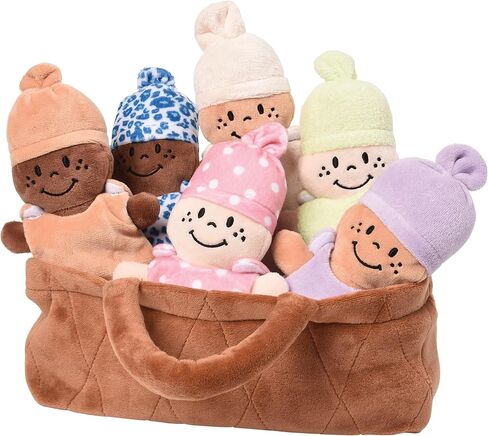 Creative Minds Basket of Babies Soft Baby Dolls, Sensory Toys, Multicultural, Diversity, Inclusion and Social Emotional Learning, Baby Toys for All Ages, Set of 6 Plush Dolls, Multicolor | Sensory Toys, Multicultural, Diversity, Inclusion and Social Emoti in Kuwait
