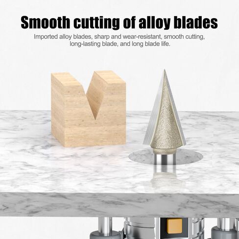 30°V Shape Bit with 1/4" Shank CNC Carbide V Groove Bit Engraving Router Bit for Lettering, Engraving in Kuwait