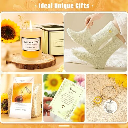 13PCS Christian Gifts For Women Faith -Inspirational Religious Birthday Gifts,Sunshine Box Spiritual Baptism Baskets for Her, Mom,Grandma,Wife,Mothers,Friend, Sister Birthday Valentine's Day Gift in Kuwait