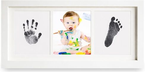 Baby Handprint & Footprint Kit with Frame – Inkless Mess-Free Ink Pad, Non-Toxic Newborn Keepsake, Baby Shower & Father Day Gift for Boys & Girls, Dog & Cat Paw Print Kit in Kuwait