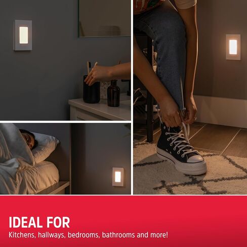 Energizer Plug in Night Light, 2-Pack, Ultra-Slim Low Profile Modern Outlet | Cover, LED Nightlight Plug into Wall, Dusk to Dawn Sensor, Adults, Kids, Bedroom, Bathroom, Nursery, Hallway, 85621 in Kuwait