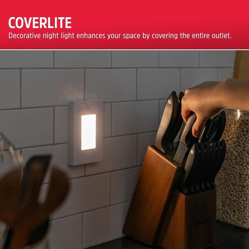 Energizer Plug in Night Light, 2-Pack, Ultra-Slim Low Profile Modern Outlet | Cover, LED Nightlight Plug into Wall, Dusk to Dawn Sensor, Adults, Kids, Bedroom, Bathroom, Nursery, Hallway, 85621 in Kuwait