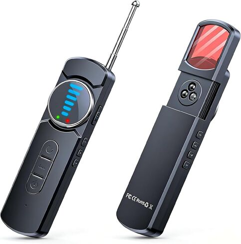 Hidden Camera Detector for Hotels,AI Anti Spy Bug Detector with RF Signal & WiFi Scanner,GPS Tracker Finder & Listening Device Detector,6-in-1 Portable Protector for Travel Home Office Car(Black) in Kuwait