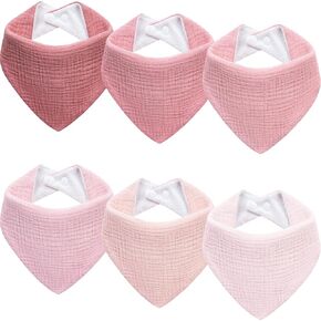 Muslin Baby Bibs Baby Drool Bandana Bibs for Baby Girls Boys Infant Newborn Toddler Drooling and Teething in Kuwait