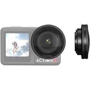 Wide Angle Lens for DJI Osmo Action 5 Pro - 180° Ultra-Wide View, Dual-Layer Coated, Scratch-Resistant, Lightweight & Compact with Threaded Mount in Kuwait