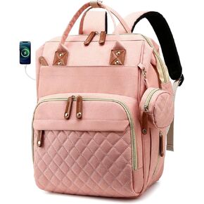 Diaper Bag backpack organizing pouches,baby bag,Multi function Waterproof Diaper Bag,Travel Essentials Baby Bag,Large Capacity, Waterproof,Pink in Saudi Arabia