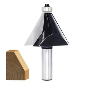 Chamfer Router Bit 1/2 Shank, 30° Degree Carbide 2-Flute Chamfer Cut, Edge Forming Bevel Router Bit, Chamfer Bit Miter Angle Router Cutters, for Miter Joints in Kuwait