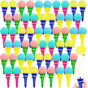 Meirrnyyu 24 Pcs 4inch Ice Cream Foam Ball Launcher,Mini Ice Cream Cone Shooter Toys for Kids,Children,Carnival Prize,Party Favors in Saudi Arabia