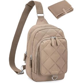 Diaper Bag with Changing Pad, Diaper Backpack with Wipe Pouch | Small Crossbody Diaper Bag, 2 Separate Compartments, Water-Resistant Puffy Fabric, Reversible Strap for Left/Right Wear in Saudi Arabia