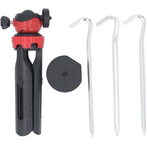 Tripod Mounting Kit, Adjustable Height Aluminum Alloy Mini Stand with Adapter 360° Rotation Portable Lightweight for Outdoor Signal Reception (Black Adapter) in Saudi Arabia