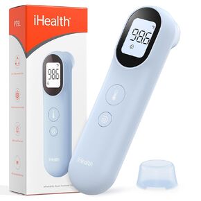 iHealth Infrared Digital Thermometer for Adults, Kids, Baby PT9L Blue | 3-in-1 Mode & 3-Color Prompt, Fever Alarm & Silent Mode, Forehead & Object Detection, 40 Memory Storages in Saudi Arabia