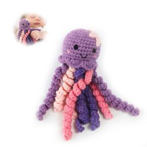 NICU Baby Octopus Crochet Toy, Octopus for nicu Baby, NICU Octopus Comfort Soothing Toy with 9 Tentacles for Grasping, Sensory Development Newborn Gift with Colorful Vision (Blue) in Kuwait