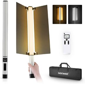 NEEWER CL124 II RGB Handheld LED Light Stick Video Light Wand with APP Control,3200mAh Battery, 360°Full Color 16W 2500K-10000K PWM Dimming1560lux/0.5CRI97+ 17 Scenes Photography Tube Lighting in Kuwait