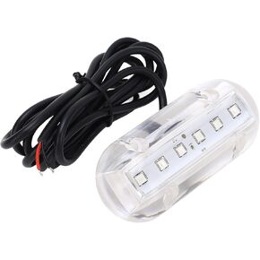Fafeicy ضوء القارب تحت الماء، PCB أكريليك أزرق LED مصباح بحري DC12V 1.1W 18LM IP68 120 درجة شعاع لهيكل اليخت المستعرض ليلاً لصيد الأسماك في الرصيف in Kuwait