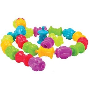 Constructive Playthings Colorful Toddler Snap Beads Set | For Children and Toddlers Ages 1+, Pop Beads Arts and Craft Developmental Kids STEM Toy Set, Multicolor in Kuwait