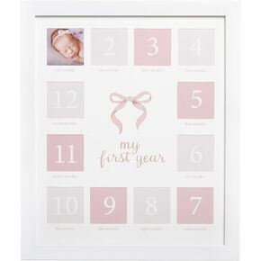 Kate & Milo My First Year Baby Photo Frame – Monthly Milestone Picture Display, Keepsake Nursery Decor for Newborn Girl or Boy, "You Are So Loved" Sentiment, White in Kuwait