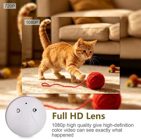 WiFi Security Camera, Hidden Spy Camera Smoke Detector, Mini Nanny Cam | 1080P Mini Camera, Night Vision, Remote Viewing, Motion Detecion, Baby Pet Elderly Indoor Surveillance in Kuwait