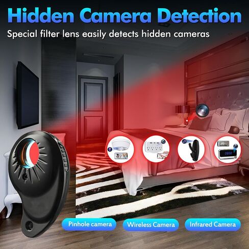 JMDHKK M8000 Hidden Camera Detector, Gray | Bug Detector, Camera Finder, Signal Detector, For Hotels, Travels, Vehicles, Offices, Public Fitting Rooms in Saudi Arabia
