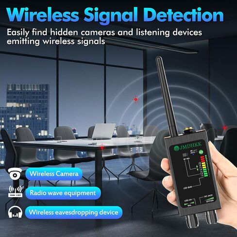 JMDHKK M8000 Hidden Camera Detector, Gray | Bug Detector, Camera Finder, Signal Detector, For Hotels, Travels, Vehicles, Offices, Public Fitting Rooms in Saudi Arabia