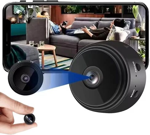 Mini Spy Camera Hidden Camera Video Recorder Room Camera WiFi Home Security Camera Night Vision Live Feed Playback Phone App Control in Kuwait