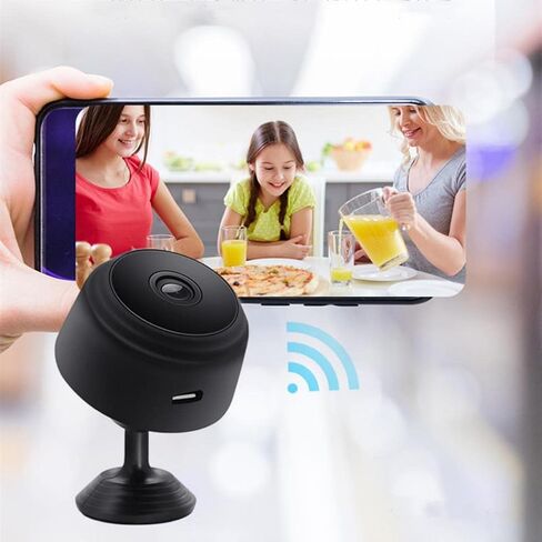 Mini Spy Camera Hidden Camera Video Recorder Room Camera WiFi Home Security Camera Night Vision Live Feed Playback Phone App Control in Kuwait