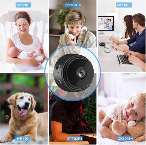 Mini Spy Camera Hidden Camera Video Recorder Room Camera WiFi Home Security Camera Night Vision Live Feed Playback Phone App Control in Kuwait