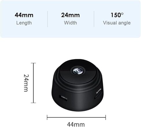 Mini Spy Camera Hidden Camera Video Recorder Room Camera WiFi Home Security Camera Night Vision Live Feed Playback Phone App Control in Kuwait