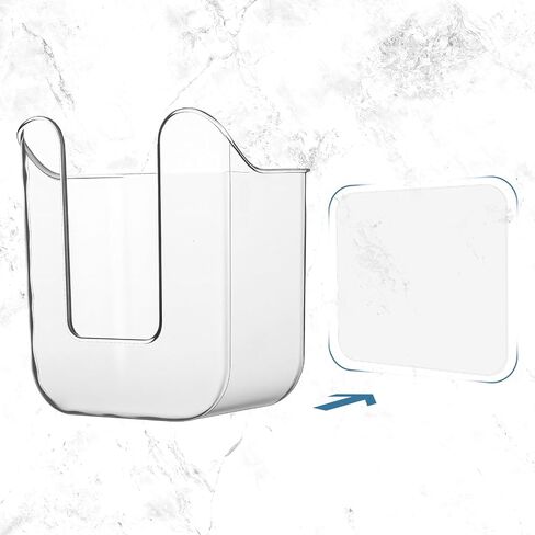 Wipes Dispenser Flushable Wipes Holder for Bathroom Wipe Container Clear Wipe Dispenser Wall-Mounted Tissue Box Wipes Holder for Bathroom Bedroom Kitchen in Kuwait