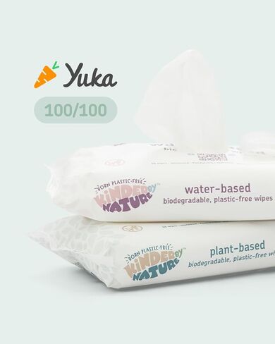 Kinder by Nature Plant Based Baby Wipes - 100% Biodegradable & Compostable, 672 Count (12 Packs of 56) - 99% Plant-Based Ingredients, Plastic-Free Wipes in Kuwait