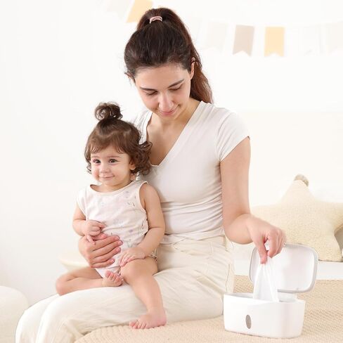 Wipes Dispenser with Weighted Plate, X2 PRO, Seposeve Perfect Pull Baby Wipe Holder, Refillable Wipe Container, Keeps Wipes Fresh, One-Handed Operation. Non-Slip, Easy Open/Close Wipes Case, Grey in Kuwait