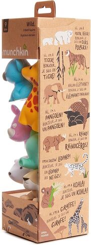 Munchkin Baby Bath Toy Squirts for Babies and Toddlers 9 Months and Up, Wild Animal Squirters, 8 Pack in Kuwait