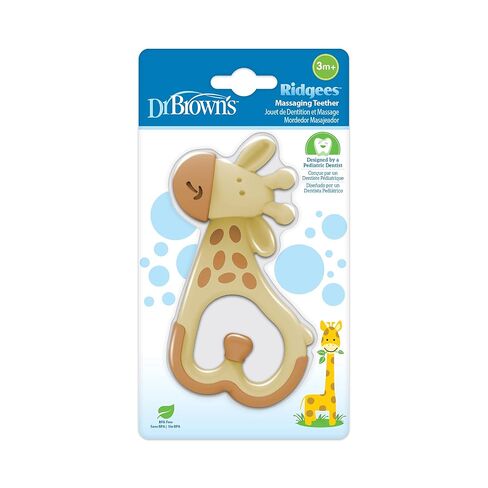 Dr. Brown's Ridgees Giraffe, Massaging Baby Teether, Designed by a Pediatric Dentist, BPA Free, 3m+ in Kuwait