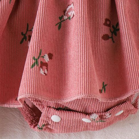 DUBASAM Baby Girl Floral Outfit Set, Ruffle Short Sleeve Floral Bow Romper Dress+Matching Headband Leg Warmers Summer Clothes in Kuwait