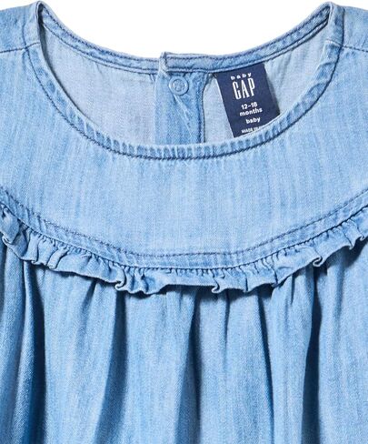 Gap Baby Girls' Short Sleeve Denim Dress in Kuwait