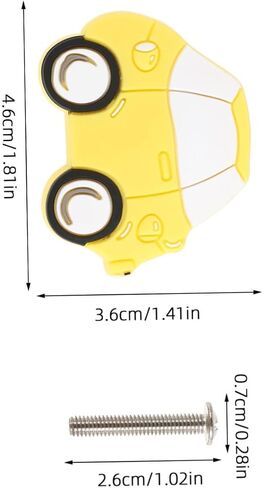 BESPORTBLE 2pcs Yellow Cartoon Car Cabinet Knobs for Furniture Drawer Pulls, Wardrobe Handles with Screws for Nursery Room Bedroom Decor in Kuwait