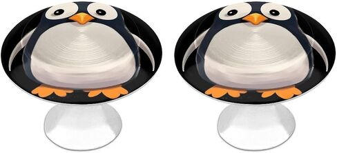 Cute Penguinm Metal Drawer Handle Drawer Accessory Made of Stainless Steel Two Assembly Screws Suitable for Kitchen Bedroom and Bathroom Cabinets in Kuwait