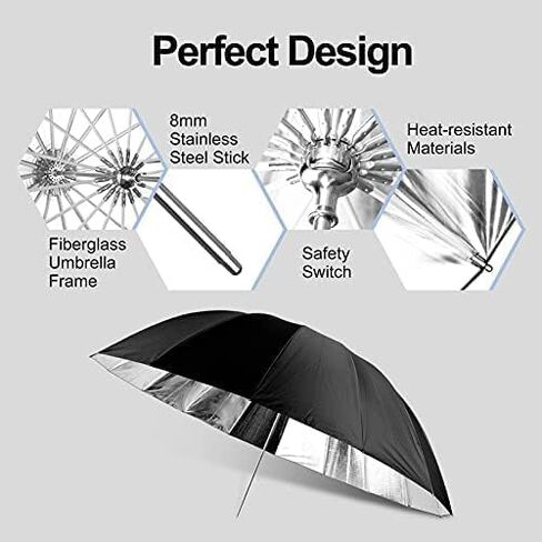 Emart Photography Parabolic Smbrella ، 71 ''/180 سم مستوديو محترف كبير في الاستوديو الشفافة البيضاء ، وتصوير إضاءة ناعمة كبيرة من خلال المظلات لأضواء الاستوديو ، والكاميرا ، والتصوير ، والصور in Saudi Arabia
