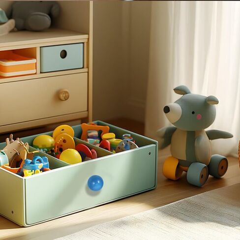 3pcs Colorful Ball Shaped Drawer Handles for Rooms, Easy to Install Small Round Knobs with Multifunctional Design, Self-Adhesive Stick on Cabinet Pulls for Nursery Decor in Kuwait