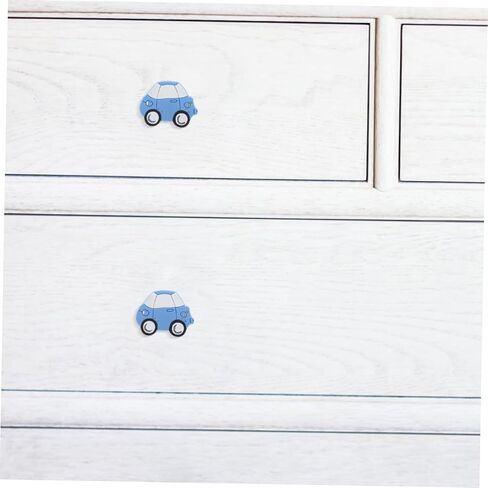 Kisangel 2pcs Cartoon Car Drawer Pulls Room Knobs Blue Wardrobe Handles with Screws Nursery Cabinet Accessories for Bedroom and Closet in Kuwait